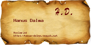 Hanus Dalma névjegykártya